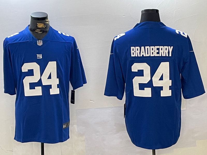 Men New York Giants #24 Bradberry Blue 2024 Nike Vapor Limited NFL Jersey style 1->new york giants->NFL Jersey